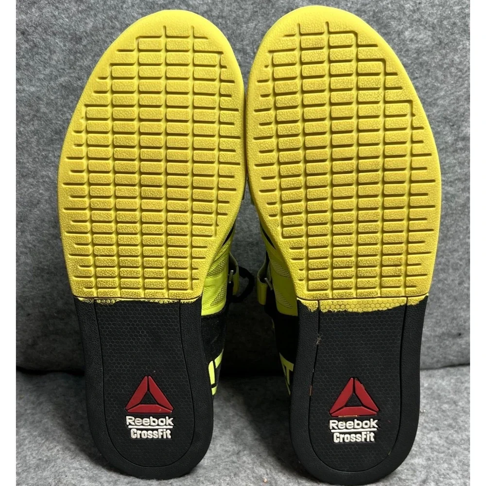 Reebok CrossFit Lifter Plus 2.0 Mens Weightlifting Shoes Neon Yellow Size 10.5
